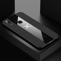 Voor vivo X21i XINLI stiksels doek textuur schokbestendig TPU beschermhoes (zwart)