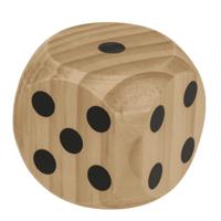 Dobbelsteen - 6 x 6 cm - hout - stenen om te dobbelen - Worpsteen - spelletjes