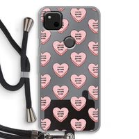 Chicks before dicks: Pixel 4a Transparant Hoesje met koord