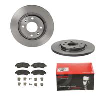 Remmenset, remschijf BREMBO, Remschijftype: Massief, Inbouwplaats: Vooras, u.a. für Citroën, Peugeot