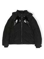 MSGM Kids veste matelassée à logo imprimé - Noir