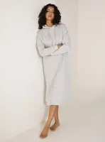 Hoodie Midi Dress - Loungewear Dress - Katoenen dik extra lang nachthemd