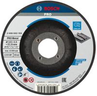 Bosch Accessoires Doorslijpschijf gebogen Standard for Metal A 30 S BF, 115 mm, 22,23 mm, 2,5 mm 1 stuks - 2608603159