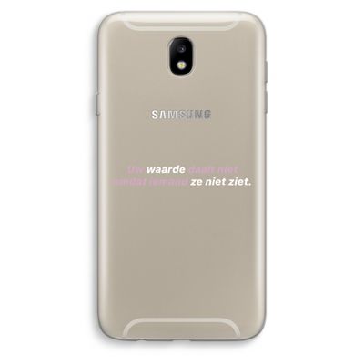 uw waarde daalt niet: Samsung Galaxy J7 (2017) Transparant Hoesje