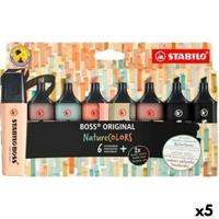 Fluorescerende Markeerstift Set Stabilo BOSS ORIGINAL NATURECOLORS Multicolour 8 Onderdelen (5 Stuks)