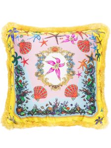 Versace coussin en soie à imprimé Seaside - Rose