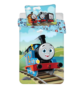 Thomas de Trein BABY Dekbedovertrek Steam Team - 100 x 135 cm - Katoen