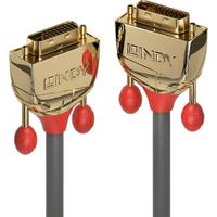 Lindy 36201 1m DVI-D DVI-D Goud, Grijs DVI kabel