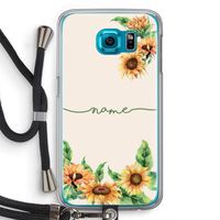 Zonnebloemen: Samsung Galaxy S6 Transparant Hoesje met koord