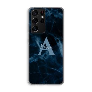 Midnight Marble: Samsung Galaxy S21 Ultra Transparant Hoesje
