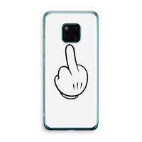 Middle finger white: Huawei Mate 20 Pro Transparant Hoesje