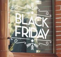 Raamstickers black friday voor winkel