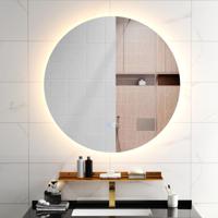 Ø60 cm LED Badkamerspiegel Anticondens Ronde Wandspiegel 3000-6000k Instelbare Helderheid Aanraakschakelaar Geheugenfunctie