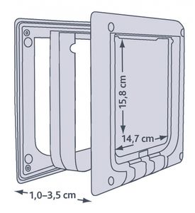 TRIXIE 4-WEG HUISDIERLUIK ELEKTROMAGNETISCH WIT 21 X 24 CM