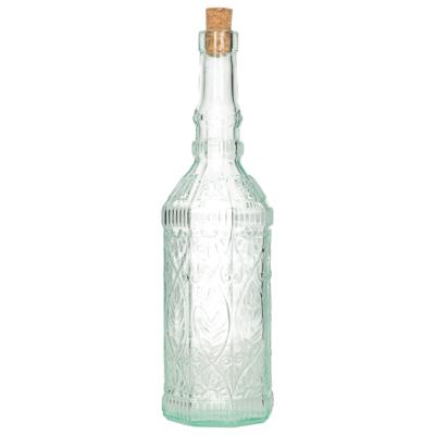 Bormioli Rocco Decoratie fles met kurk - 720 ml - H30 cm - glas - deco flessen
