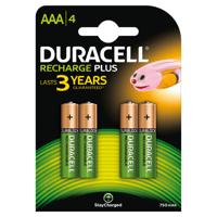 Duracell Plus AAA oplaadbare batterijen - 4 stuks