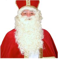 Luxe Sinterklaas/Santa pruik met baard set   -