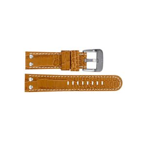 TW Steel horlogeband TWB35 Leder Bruin 22mm + wit stiksel