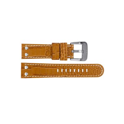 TW Steel horlogeband TWB35 Leder Bruin 22mm + wit stiksel