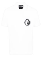 Versace Jeans Couture logo-print cotton polo shirt - Blanc