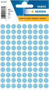 HERMA Universele etiketten Ø 8 mm rond blauw papier mat 540 st.