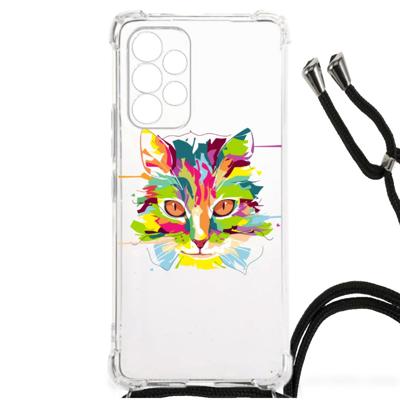 Samsung Galaxy A53 Stevig | Bumper Hoesje | Cat Color Samsung Galaxy A53 Stevig | Bumper Hoesje | Cat Color