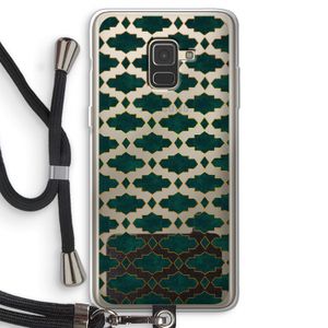 Moroccan tiles: Samsung Galaxy A8 (2018) Transparant Hoesje met koord
