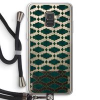 Moroccan tiles: Samsung Galaxy A8 (2018) Transparant Hoesje met koord
