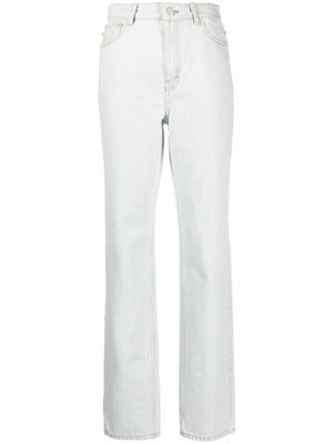 Gestuz jean droit à taille mi-haute - Bleu