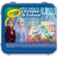 Crayola kleurkoffer Frozen II junior 27 cm blauw 6-delig - thumbnail