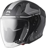 GMS Vectus Graphic, Jethelm of scooter helm, Mat zwart Grijs