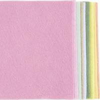 Creativ Company Hobbyvilt, a4, vel 210x297 mm, dikte 2 mm, pastelkleuren, 10 stuk/ 1 doos
