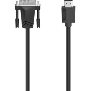 Hama 00200715 DVI kabel 1,5 m HDMI Type A (Standaard) DVI-I Zwart