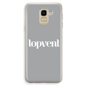 Topvent Grijs Wit: Samsung Galaxy J6 (2018) Transparant Hoesje