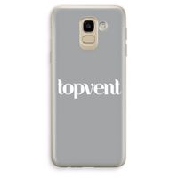 Topvent Grijs Wit: Samsung Galaxy J6 (2018) Transparant Hoesje