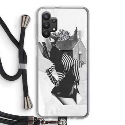 House: Samsung Galaxy A32 5G Transparant Hoesje met koord