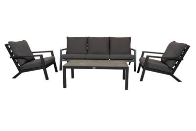 Qopps Atlanta 3 zits lounge bank met 2 lounge stoel Atlanta en tafel Atlanta