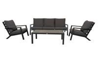 Qopps Atlanta 3 zits lounge bank met 2 lounge stoel Atlanta en tafel Atlanta