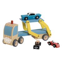 Classic World houten transporter met 3 auto&apos;s