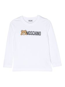 Moschino Kids sweat en coton à logo imprimé - Blanc