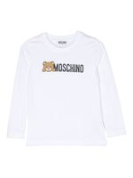 Moschino Kids sweat en coton à logo imprimé - Blanc - thumbnail