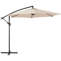 AUREA Zweefparasol Ø 3 m - Aluminium frame met 180 g polyester doek - Crème