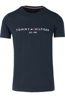 Tommy Hilfiger Regular Fit T-Shirt nachtblauw, Effen