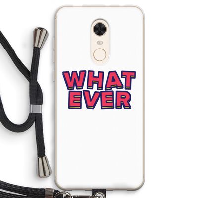 Whatever: Xiaomi Redmi 5 Transparant Hoesje met koord