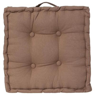 Atmosphera Vloerkussen Square - taupe - katoen - 38,5 x 38,5 x 8 cm - vierkant - Extra dik