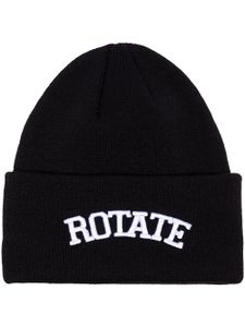 ROTATE BIRGER CHRISTENSEN bonnet Abbie à logo brodé - Noir