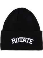 ROTATE BIRGER CHRISTENSEN bonnet Abbie à logo brodé - Noir ROTATE BIRGER CHRISTENSEN bonnet Abbie à logo brodé - Noir