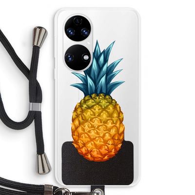 Grote ananas: Huawei P50 Transparant Hoesje met koord
