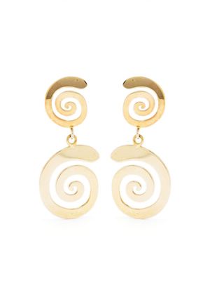 ALBERT COLL boucles d'oreilles pendantes Fortuna en plaqué or