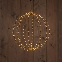 Metal 50Cm 3D Ball Black With 216Led Classic Warm/Copper Wir - Annas collection